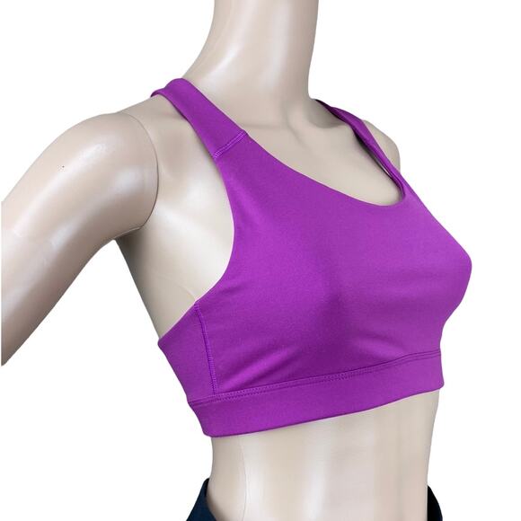 New Old Navy Active Women Pink Scoop Neck Strappy Back Sports Bra Size S - Picture 3 of 5